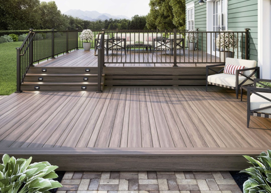 Custom designed multi-level deck installation in Hawthorne, CA